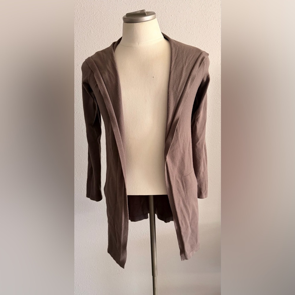 Cyrus Women's Gray Open-Front Cardigan Medium